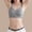Gray, variant on Women's Fashion Solid Color Thin Wireless Push Up Bra Mesh Sheer Ribbed No Underwire Breathable Daily Bra