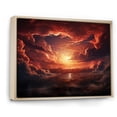 thumbnail image 3 of Designart "Sky Ablaze Stunning Sunset Views" Extra Large Landscapes Framed Wall Art - Traditional Red Sky Bedroom Framed Canvas Wall Art, 3 of 7