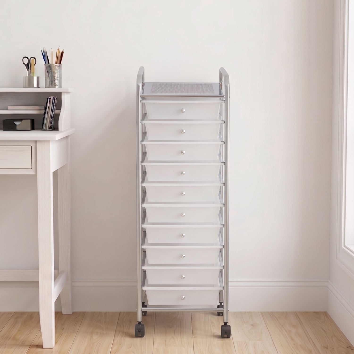 Hello Hobby 10-Drawer Craft Storage Cart for Jewelry Making and Beading Kits