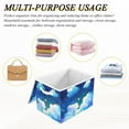 thumbnail image 7 of Happy Clouds and Stars Large Storage Bins with Linen Collapsible Lid Storage Box 16.7 x 12.6 x 11.8in, 7 of 7