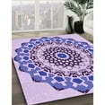 thumbnail image 3 of Ahgly Company Machine Washable Indoor Square Transitional Blossom Pink Area Rugs, 3' Square, 3 of 7