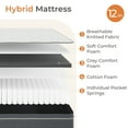 thumbnail image 4 of Sweetnight Island 12" King Medium Adult Firm Gel Memory Foam Hybrid Mattress, 4 of 11