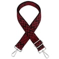 thumbnail image 1 of Sangle d'Épaule Grand Réglable Ceinture de Remplacement Sac à Main en Toile, Fermoir Rouge Argenté, 1 of 7