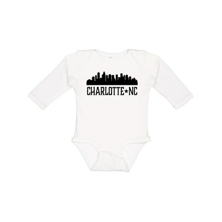 

Inktastic Charlotte North Carolina Skyline NC City Gift Baby Boy or Baby Girl Long Sleeve Bodysuit