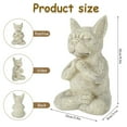 thumbnail image 3 of Statue de Chien en Résine Pose de Prière Chien Imperméable Bouledogue Français Sculpture de Méditation, 3 of 7