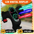 thumbnail image 5 of SIMATE Electric Scooter for Kids Ages 6-14, Lighting Lamp & LED Display,3 Adjustable Speed & Height,Dual Braking System ,Top 10mph & 5 Miles ,130W Motor,Blue, 5 of 9