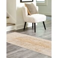 thumbnail image 3 of Rugs.com Deepa Collection Rug – 8 Ft Runner Ivory And Gold Medium Rug Perfect For Hallways, Entryways, 3 of 9