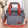 thumbnail image 6 of Unique Bargains Insulated Lunch Bag for Work Office, Picnic, Beach Gray, 6 of 6