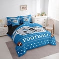 thumbnail image 3 of Manfei Gray Rugby Helemt 7-Piece Twin Bedding Sets,Football Sport Bedding Comforter Set,Boys Ball Game Sheet Sets For Boys Kids,Ultra Soft Home Decor Reversible, 3 of 8
