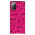thumbnail image 1 of DistinctInk Clear Shockproof Hybrid Case for Galaxy Note 20 ULTRA (6.9" Screen) - TPU Bumper, Acrylic Back, Tempered Glass Screen Protector - Neon Pink Black Floral Pattern, 1 of 3