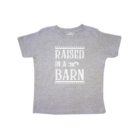 

Inktastic RAISED in a BARN in White Gift Toddler Boy or Toddler Girl T-Shirt