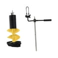thumbnail image 3 of colaxi Ice Auger Ice Auger Bit Fast Cutting with Extension Rod Aluminum Alloy Ice Fishing Auger Ice Drill Tool Ice Fishing Equipment 6 inch Short Yellow, 3 of 10
