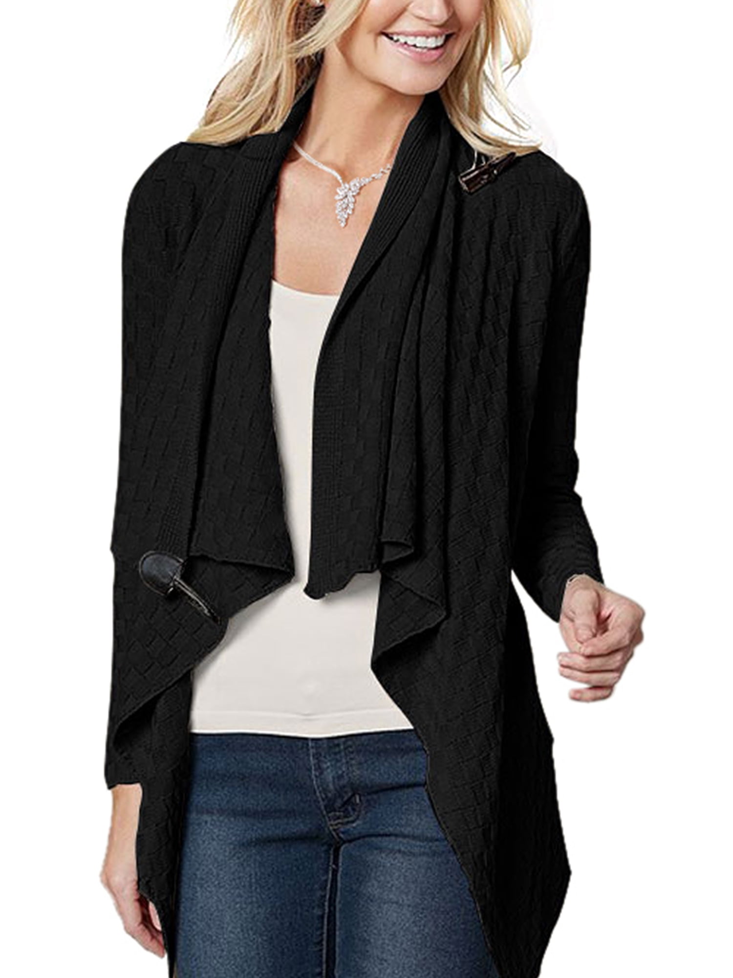 NEWTCHNOLOGYY - Retro Long Sleeve Cardigan Knitwear Shawl Tops Blouse For Women Winter Fashion 