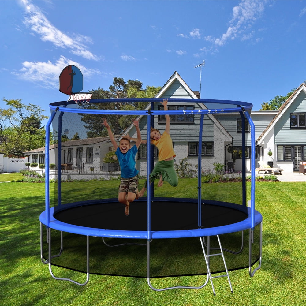 trampoline and slide combo
