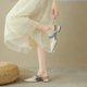 thumbnail image 5 of Square Heels Sandals Genuine Leather Top Quality Women's Shoes Med Heels Fashion Concise Pumps Beautiful Hot Sell Casual Sandals, 5 of 5