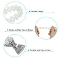 thumbnail image 4 of Unique Bargains Curtain Tiebacks Ropes, 2 Pack Elastic Bow-Knot Style Drape Tie Backs for Home Decor, Silver, 4 of 5