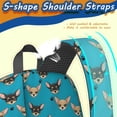 thumbnail image 5 of Chihuahua and Dog Paw Print Blue Pattern 17" Waterproof Oxford School Backpacks for Teens, S-Shape Padded Straps, for School, Travel, Hiking, Camping, 5 of 5