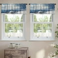 thumbnail image 2 of LALILO Kitchen Curtain Valance Winter Landscape With Rod Pocket Window Curtain 52"x 18" Set of 2, 2 of 7