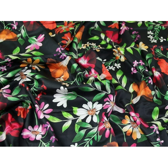 John Kaldor Lizzano Cotton Sateen Fabric Black - per yard