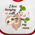 thumbnail image 4 of Inktastic Hanging with My Nana Boys or Girls Baby Bib, 4 of 4