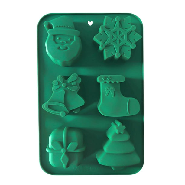 Moldes para hornear, molde para pasteles navideños grandes, para hornear pasteles navideños pequeños, jabones, chocolates, gelatinas y velas con forma de árbol de Navidad, molde para hornear con forma