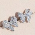 thumbnail image 6 of K-KED Elegant Bow Silver Plated Drop Earring Women Anniversary Party Gift A Pair-Silver, 6 of 6