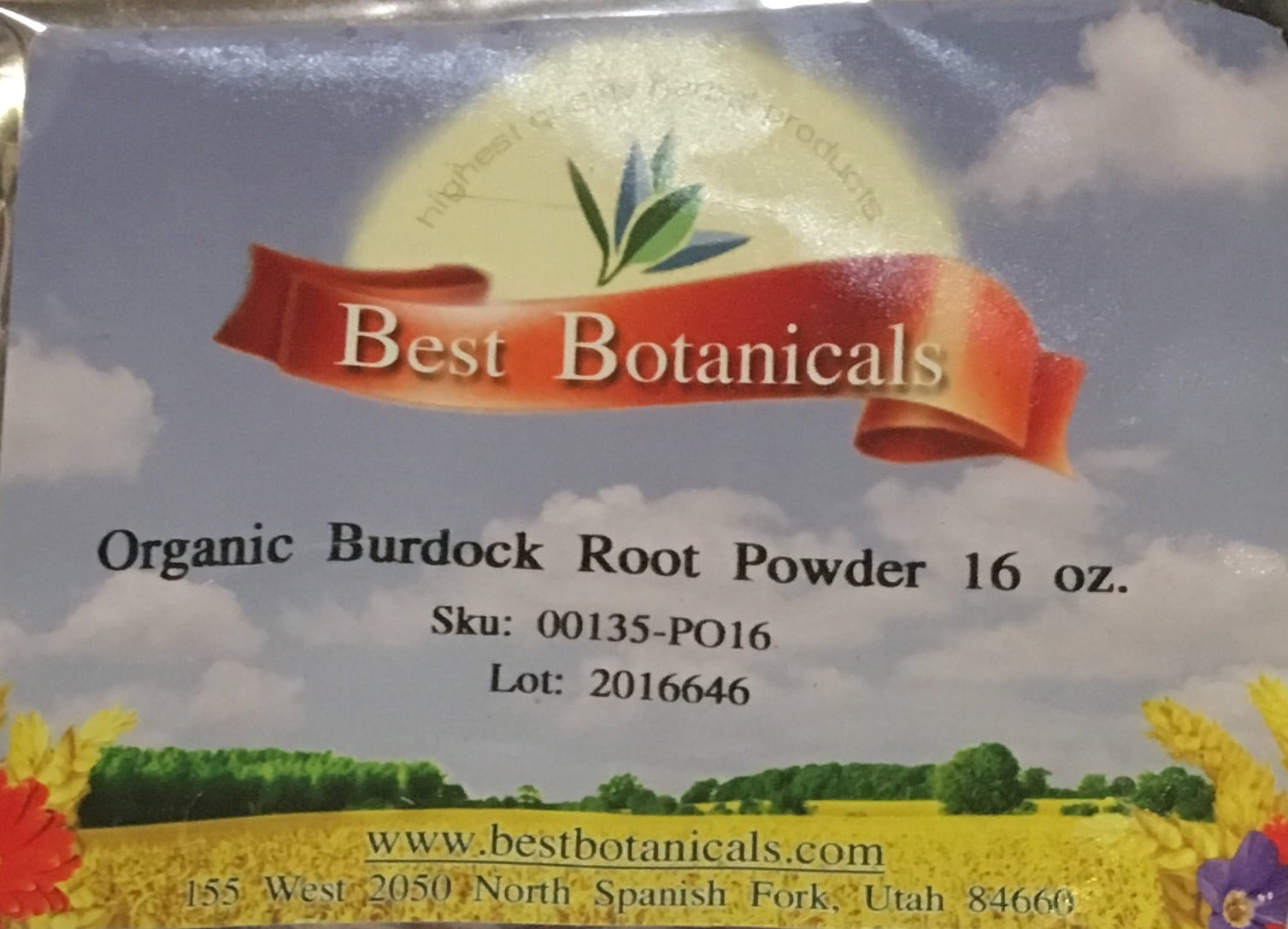 Best Botanicals Burdock Root Powder (Organic) 16 oz.