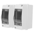 thumbnail image 2 of KAKOWELY electric box 2pcs Junction Boxes Power Distribution Protection Box Electric Box Weatherproof Electrical Box Power Distribution Box (2 Way)4.72"X3.58"X2.17", 2 of 4