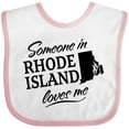 thumbnail image 3 of Inktastic Someone in Rhode Island Loves Me Boys or Girls Baby Bib, 3 of 4