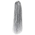 Flomo Christmas/Holiday Silver Tinsel Strands Metallic Icicles, 18