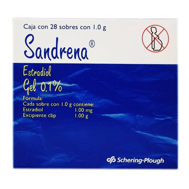 Sandrena 0.1% gel en sobre 28 pzas de 1 g c/u
