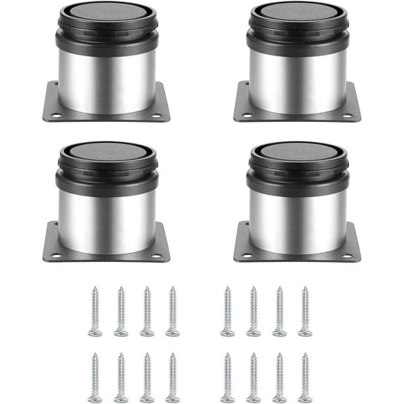Unique Design For Diy Furniture, Heavy Duty Stainless Steel Furniture Legs With Adjustable Height, Cabinet Legs For Home Office, Set Of 4 Pieces With Screw Installation