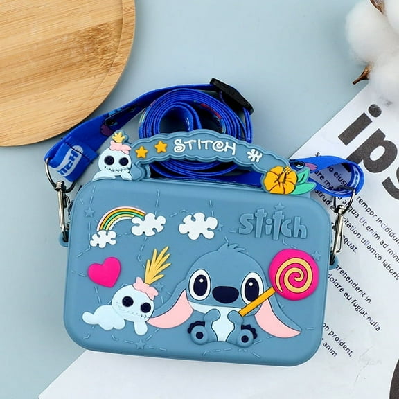 Stich Cross Body Bag with Shoulder Strap，Handbag with Zipper Cute Anime Coin Wallet Purse