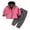 Pink%GC%, variant on CONZONE Child Boys Girls Sweatsuit Sets Long Sleeve Solid Color Zipper Hoodie Pants Thick 3Pcs Outfit Sets Soft Cozy Fall Winter Clothing Set