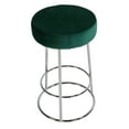 thumbnail image 2 of Cortesi Home Bodiam Counterstool in Green Velvet and Chrome Metal, 24", 2 of 6