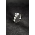 thumbnail image 2 of Dash Jewel 1.6 Ct Pear Cut VVS1/D Lab Created Simulated Diamond Engagement Ring - 14k White Gold Plated - Elegant Split Shank Design Ring for Her - A Timeless Symbol of Your Love and Commitment, 2 of 3