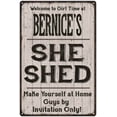 thumbnail image 1 of BERNICE'S She Shed Sign Gift Lady Cave Gift 16 x 24 Matte Finish Metal 116240082175, 1 of 1