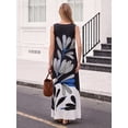thumbnail image 5 of OYYN Women's A-Line Sleeveless V-Neck Relaxed Fit Maxi Casual Dress, 5 of 5