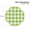 thumbnail image 2 of Lsque White Green Plaid Pattern 4" Drink Coasters Set of 4, PVC Leather Absorbent Coasters, Table Coaster Set Decorative Coffee Cup Coasters Housewarming Gift -Octagon, 2 of 6