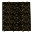 thumbnail image 3 of Ambesonne Victorian Shower Curtain, Vintage Floral Ivy Swirls, 69"Wx70"L, Black Tan, 3 of 3