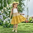 thumbnail image 2 of KyCheLot Girls Palywear Dresses Casual Color Block Straps Flowy Sleeveless Summer Sundress 4-14 Years, 2 of 7