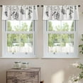 thumbnail image 2 of LALILO Kitchen Curtain Valance Feathers Boho Boho Dream Rod Pocket Window Curtain 52"x 18" Set of 2, 2 of 5