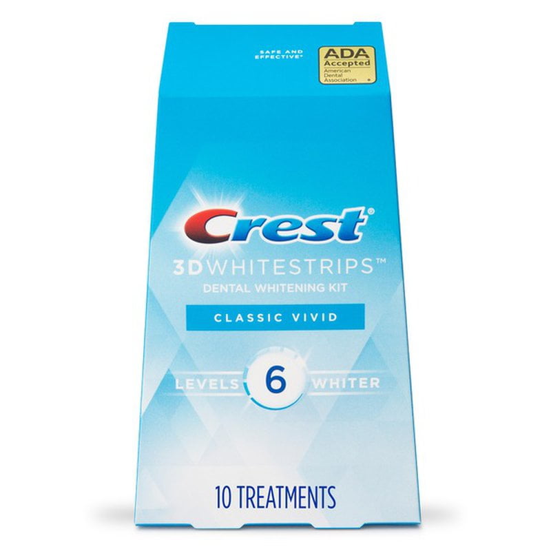 Crest 3D Whitestrips Classic Vivid AtHome Teeth Whitening Kit, Level 6