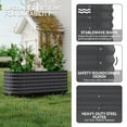 thumbnail image 2 of Garvee Selff-Watering Wheeled Metal Garden Bed – Mobiles Raised Planterr Box with Water, Galvanized Steel Indoor/Outdoor Rolling Groww Station for Herbs, Veggies & Decor （94.5"x23.6"x19.7"),Gray, 2 of 7