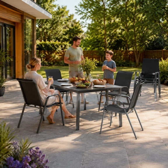 Outdoor Dining Chair Set, 4-Piece for Garden Patio Dining