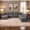 Dark Gray, Signature Plus Chenille, variant on The 8-Piece Comfy Cloud Couch, Olive Green