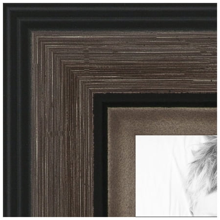 ArtToFrames 7x22 inch Grey and Black Frame Picture Frame, Gray MDF Poster Frame (4448)