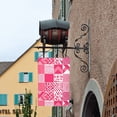 thumbnail image 3 of Rod-Free Courtyard Decorative Flag 12x18in Thick Fabric Four Seasons Universal Durable Not Easy To Fade Disassembly Convenient Hotpink Geometric Patterns_4, 3 of 8