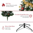 thumbnail image 2 of Legooin 7.5FT Pre-lit Christmas Tree with Pine Cones, 1346 PVC Branch Tips+550 Warm White Lights, Hinged Artificial Tree for Christmas Decor, 2 of 7