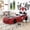 Red, variant on Furniture of America Dash Kids Plastic Twin Race Car Bed with LED and Sound, Black and White
